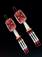 Load image into Gallery viewer, Dentalium Earrings – Es-Naabishebizonan – &quot;Ancient Butterfly Symbol&quot; Earrings