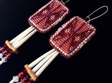 Load image into Gallery viewer, Dentalium Earrings – Es-Naabishebizonan – &quot;Ancient Butterfly Symbol&quot; Earrings