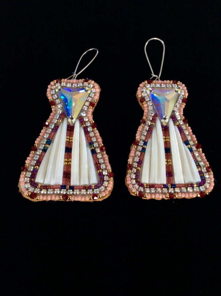 Tipi Style Dentalium Earrings