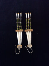 Load image into Gallery viewer, Green Dentalium Shell Earrings